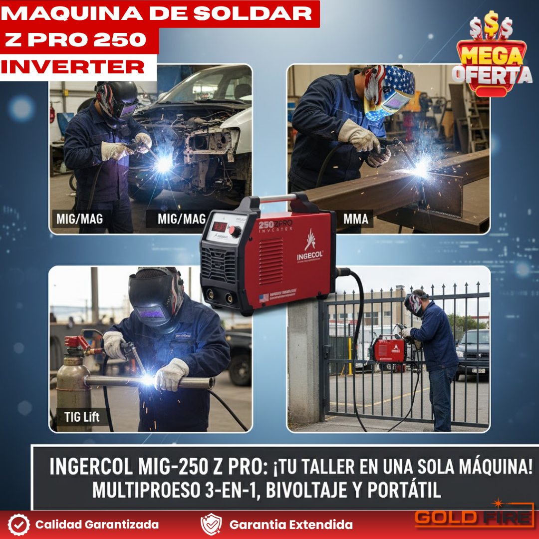 250 Z Pro Inverter SOLDADURA REVESTIDA + Obsequio
