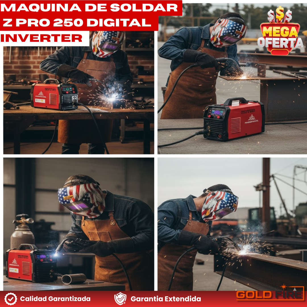 250 Z Pro Inverter MIG MULTIPROCESO 3 EN 1 + Obsequio